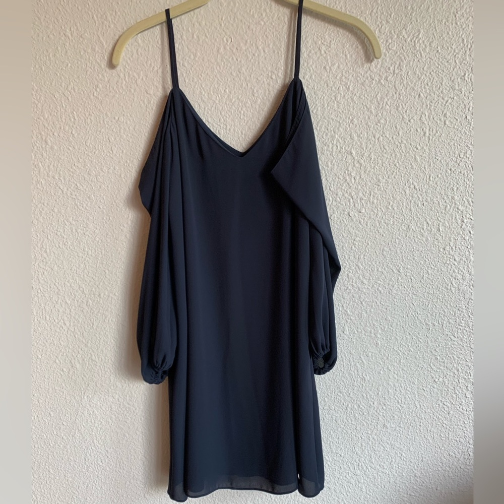 Alice and Olivia - Navy Peasant Dress
